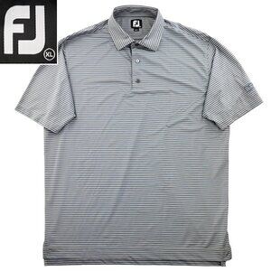 FootJoy Striped Golf Polo Shirt Stretch Short Sleeve "Pro Partner" Men's XL